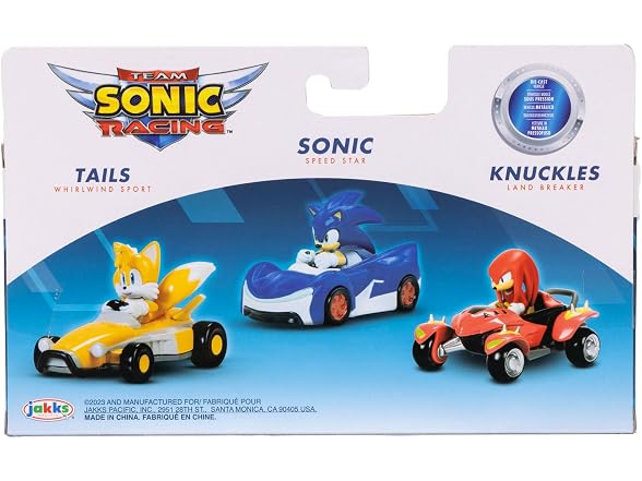 Sonic the Hedgehog 1:64 Die-cast Vehicles 3-PK