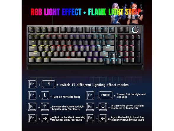 Gegago Mechanical Gaming Keyboard 98Key