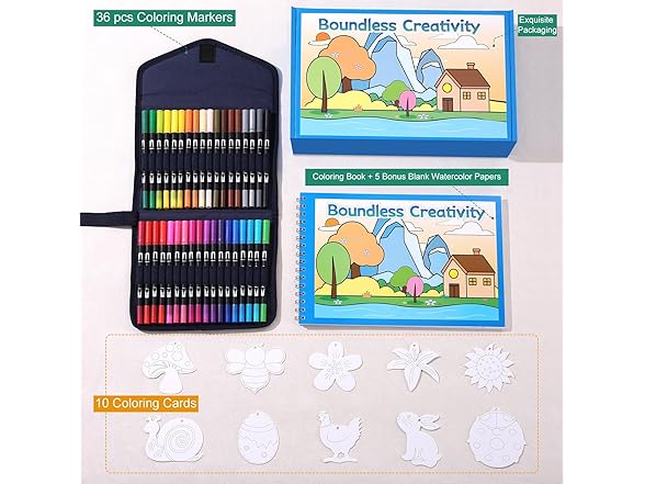 Coloring Book Set for Kids & Adults