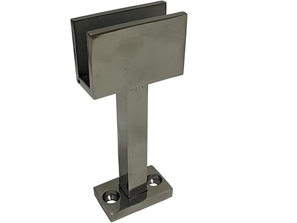 4X 304 SS Square Glass Spigots Black