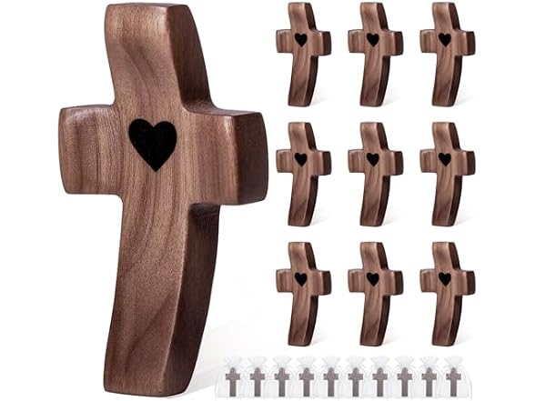 JIUKONG 10-Pack Wooden Cross