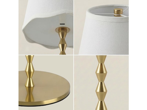 Diamond Stem Scalloped Shade Lamp