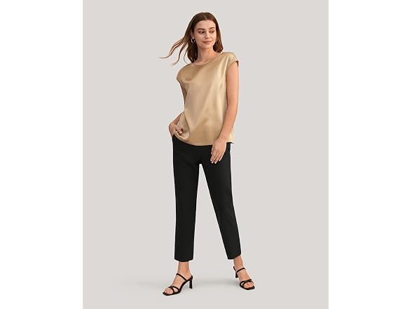 LilySilk Women (L) Tops Ladies Light Camel /12