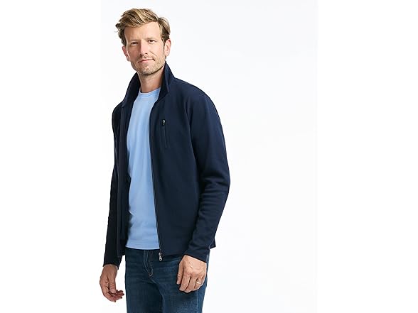 SAKS Fifth Avenue Mens Pique Premium Knit FullZip