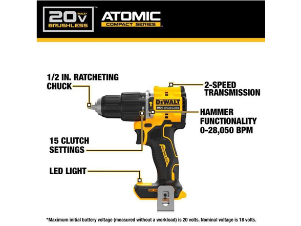 Dewalt DCK226E2 20V MAX Cordless 2-Tool Combo Kit