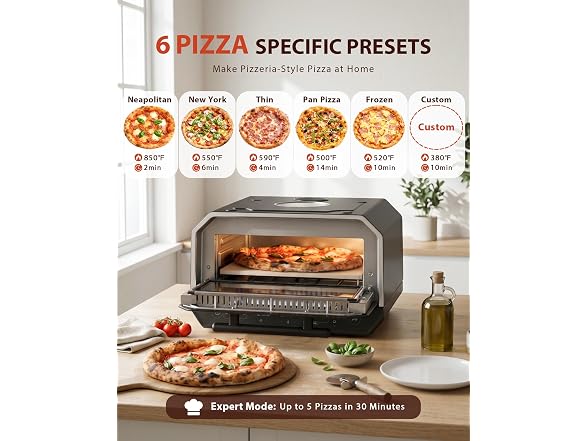 13-in-1 Indoor Pizza Oven, Top Viewing