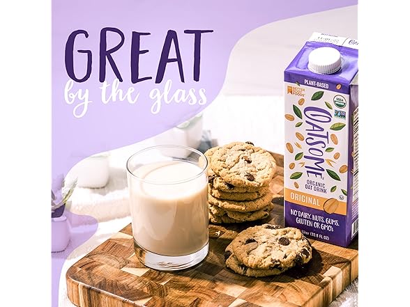 1CT Oatsome Organic Oat Milk, 1-Liter Carton