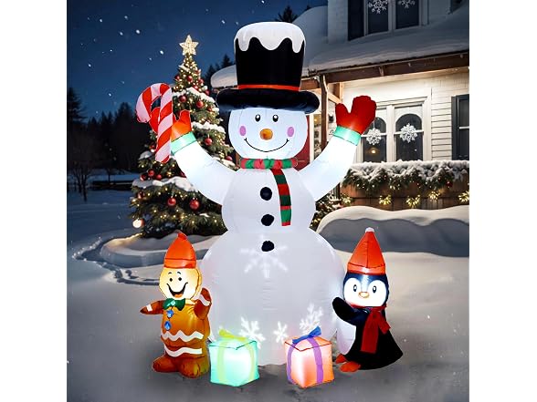 6' Inflatable Snowman Yard Decoration