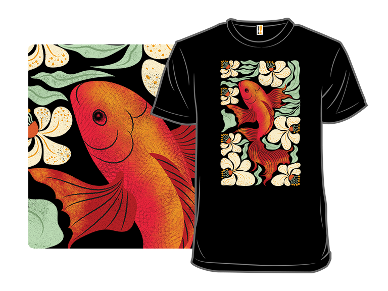 Carp Fish Among Flowers - Gallery 3