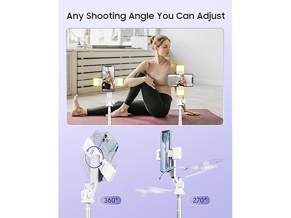 ACKIMA 53in Selfie Stick Tripod Light