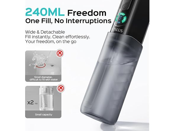 COSLUS T50 Portable Water Flosser Black