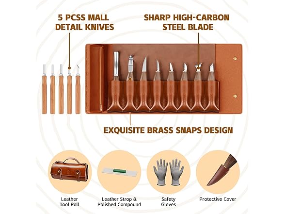 IMYMEE Deluxe Wood Carving Kit