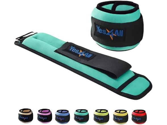 Yes4All Adjustable Wrist & Ankle Weights Pair – 2.5 lb Each