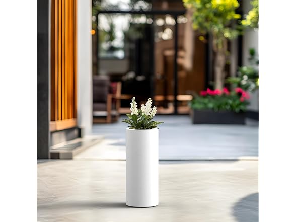 Kante Kante 18.9 Inch Tall Cylindrical Planter - Gallery 3