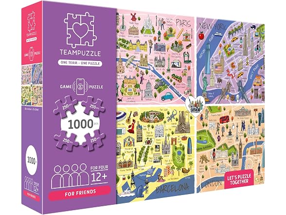 TEAMPUZZLE: City Trip – 1000pc Jigsaw Puzzle