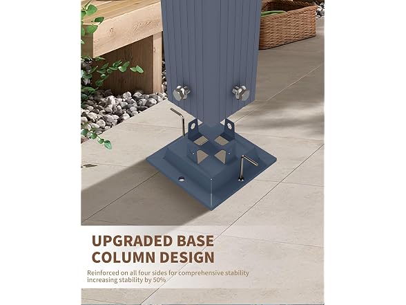 KYBOLT 10x13 Ft Aluminum Pergola with Retractable Canopy