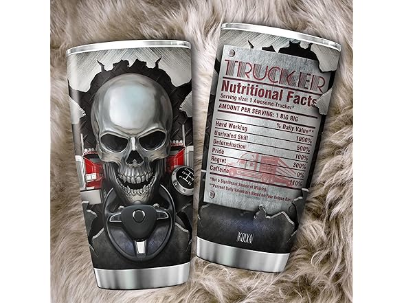 KOIXA Skull Tumbler Truck Driver Gifts