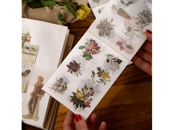 Gracilaria Vintage Plant Stickers Book