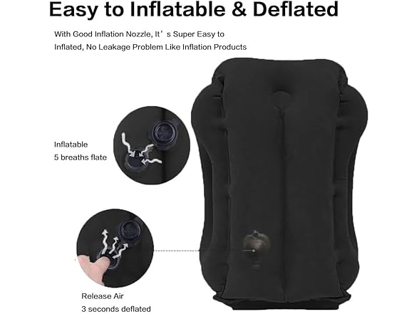 Kimiandy Inflatable Travel Neck Pillow