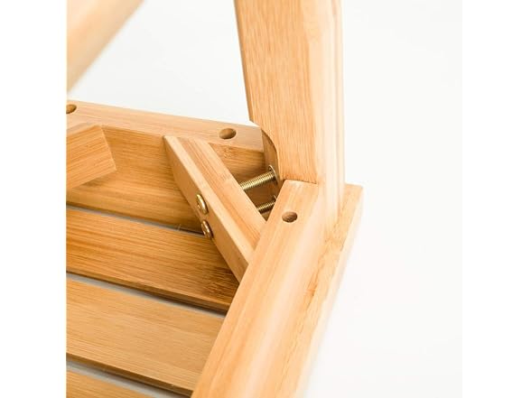 soges Bamboo Shower Bench, Waterproof Stool