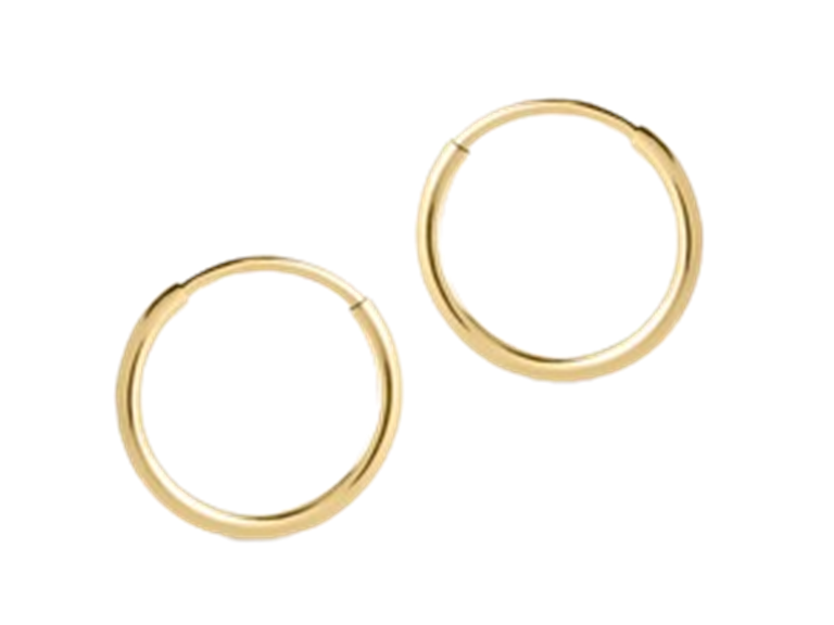 PAJURE PJE1450Y-18MM 18mm 14k Gold Infinity Hoop Earrings Yellow Gold