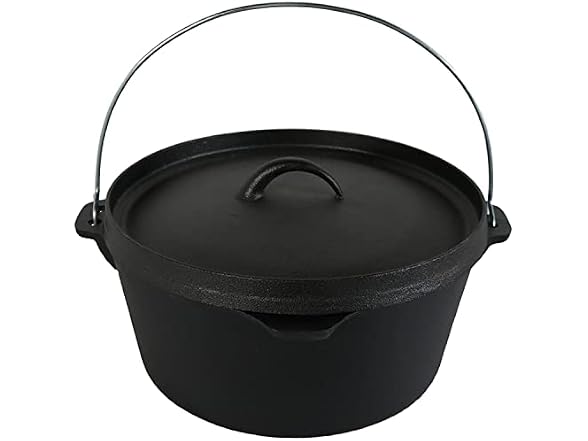 Sunnydaze 8qt Cast Iron Dutch Oven