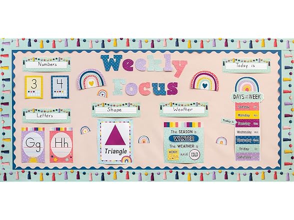 Teacher Created Resources Oh Happy Day Pom-Poms Border