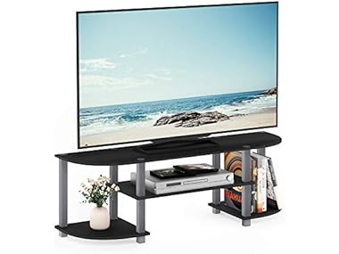 $24.99, Was $83.99, 70% Off! Furinno TV Stand Black/Grey dealfomo