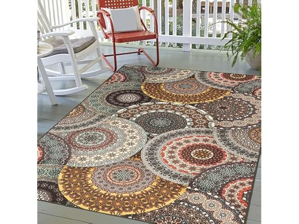 Superior Bohemian Medallion Indoor Outdoor Area Rug (Your Choice)