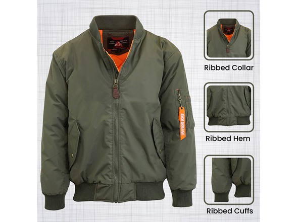 Mens Heavyweight Flight Bomber Jacket