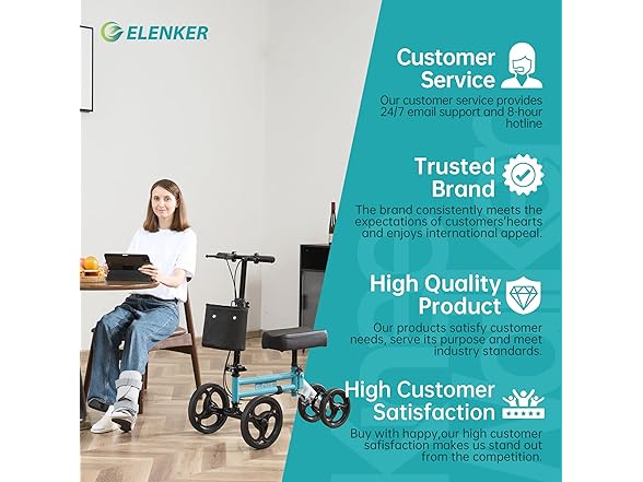 ELENKER BC2170625080005 Knee scooter