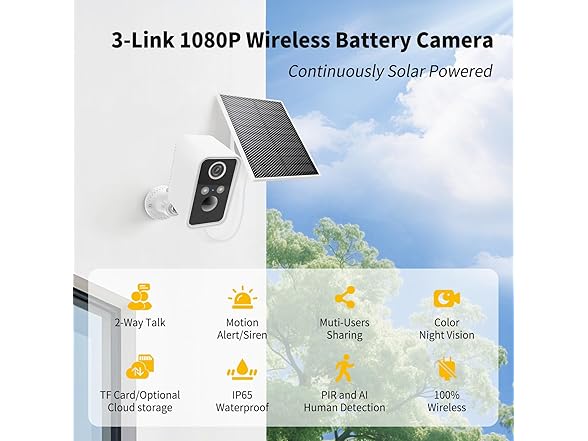 3-Link Solar Security Cameras