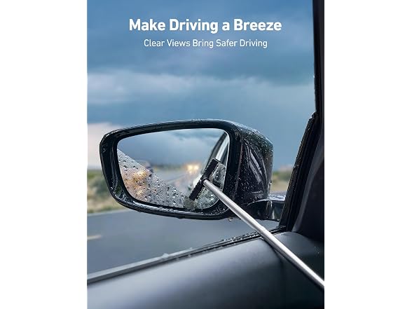 Windshield Cleaner with Mirror Squeegee