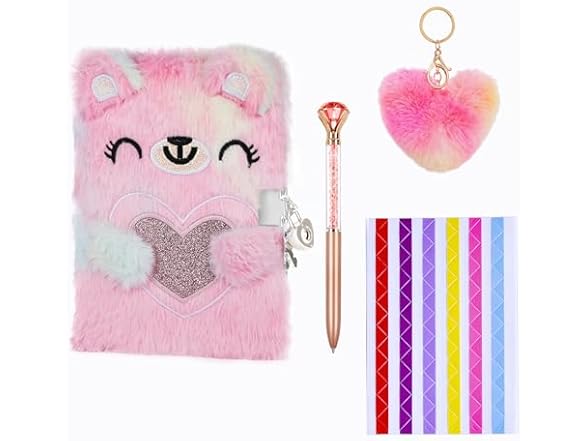 Roannie Fluffy Cute Bear Diary Set