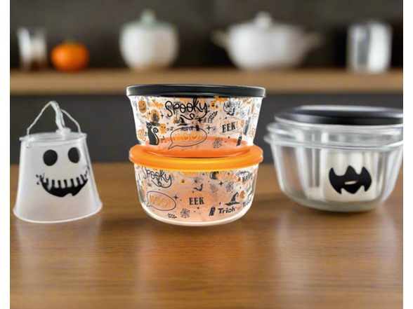 Halloween Glass Food Storage Set 8-Piece