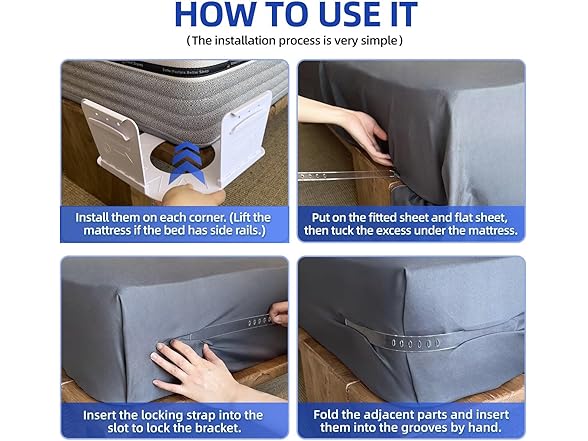 Bed Sheet Holders for Corners