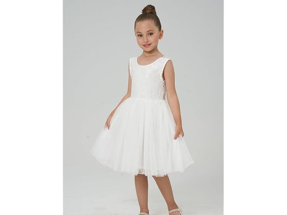 2Bunnies (9-10 Years) Girl Peony Lace Back Dress