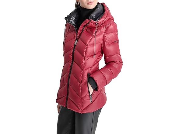 DKNY Hooded Down-filled Short Coat (XS & S)