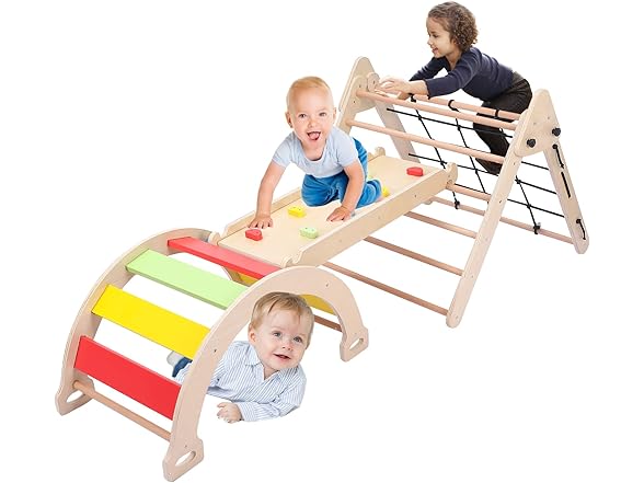 Hipicute Wooden Climbing Triangle Set
