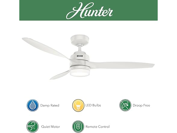 Hunter Fan 52 inch Ceiling Fan with Light
