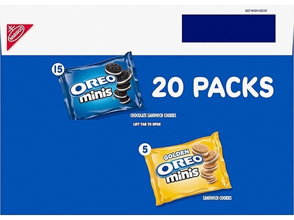 Oreo Mini Mix Sandwich Cookies Variety Pack, 20PK
