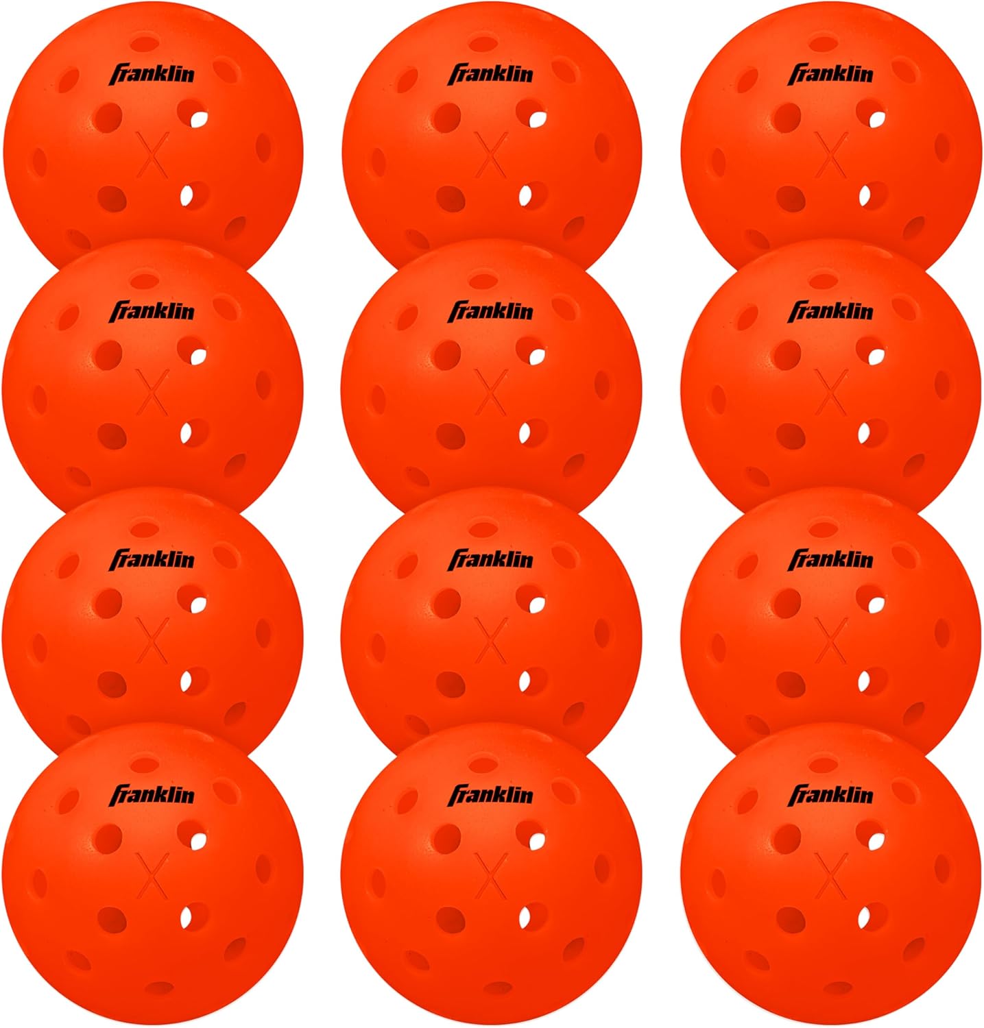 Franklin Sports X-40 Outdoor Pickleballs - Ember - 12PK - Gallery 8