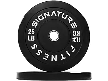 $59.99, Was $89.99, 33% Off! Signature Fitness Weight Plates, 45lb Pair dealfomo