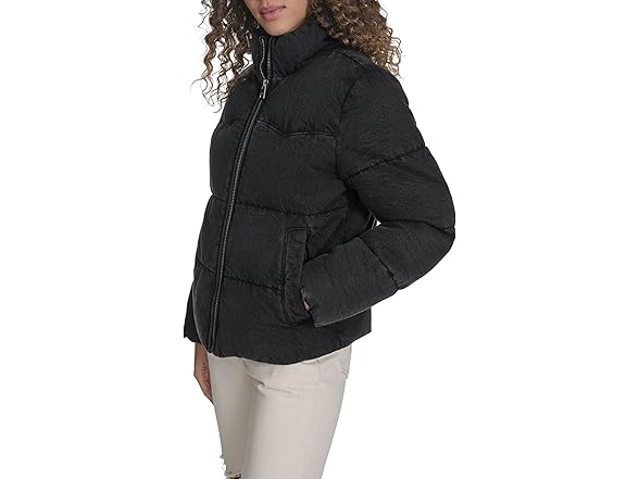 Levis Womens Western Denim Puffer
