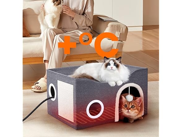 Heeyoo Indoor Heated Cat House
