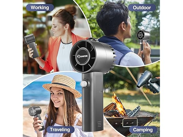 Saker Handheld 100-Speed Turbo Fan