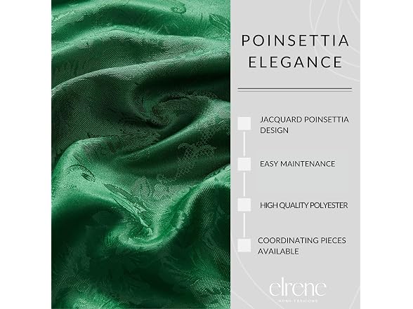 Threadmade Poinsettia Holiday Table Runner