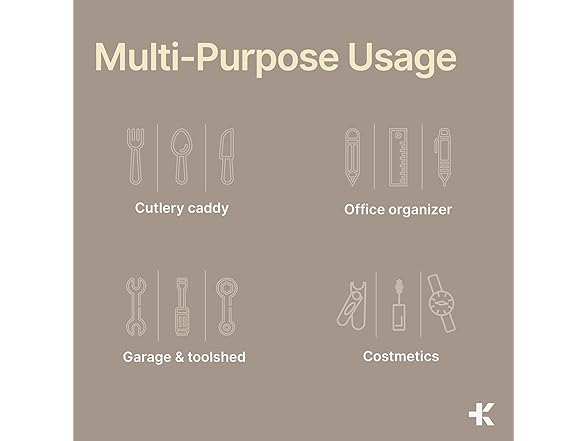 Gray Expandable Utensil Organizer