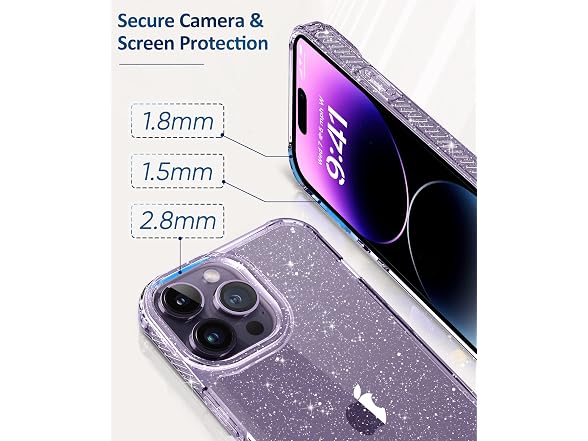 MIODIK for iPhone 14 Pro Case Clear
