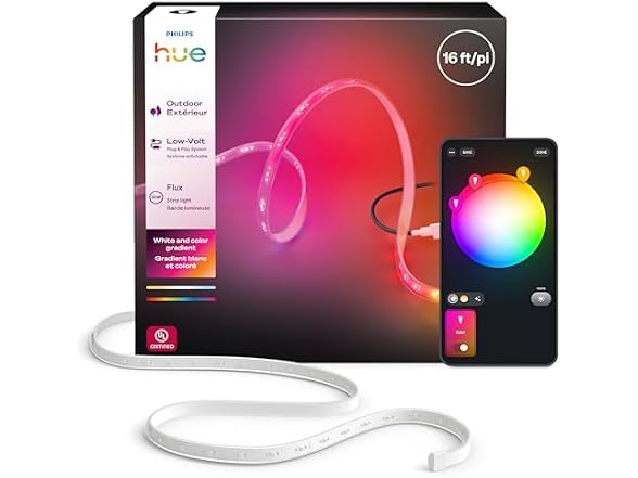 Philips Hue Flux Outdoor 16Ft Multicolor LED Strip Light